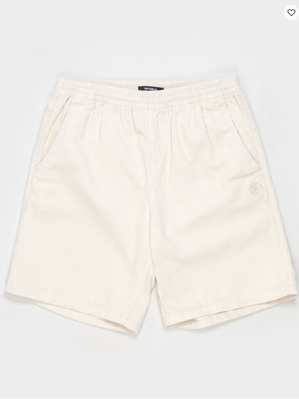 Rip Curl Men's Cream ripped Elastic-Waist Shorts